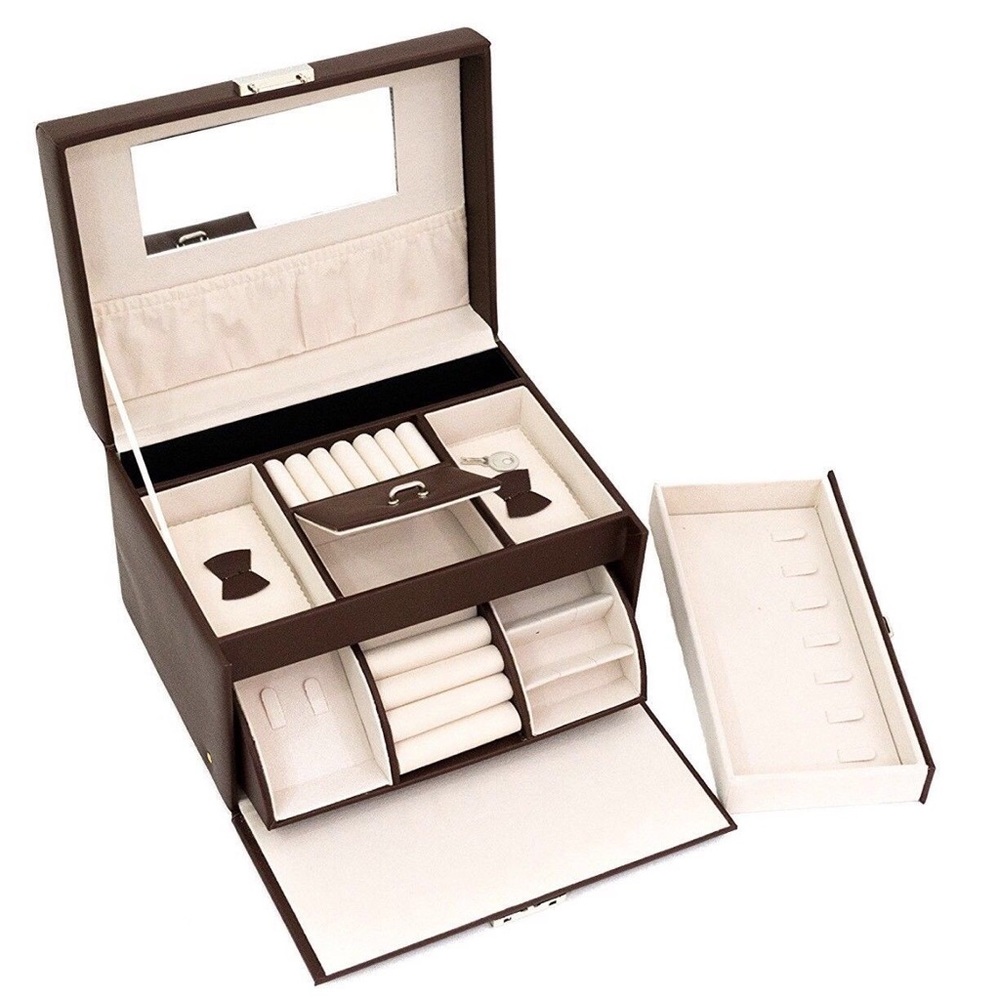 Blu Monaco Locking Jewelry Box